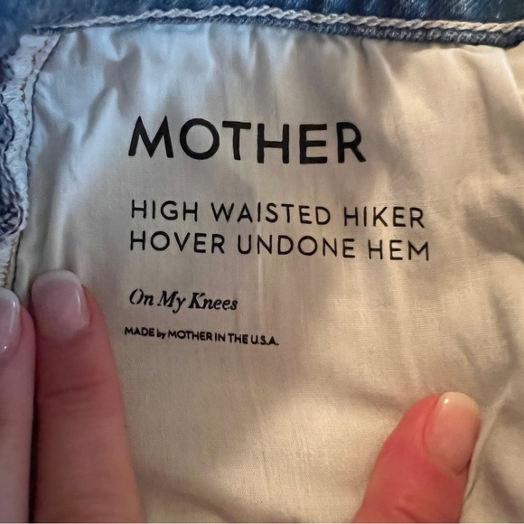 NWOT MOTHER HIGH WAISTED HIkER HOVER UNDONE HEM ON MY KNEES WASH - Picture 3 of 9
